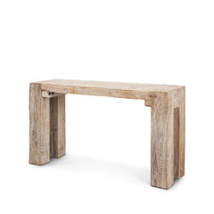 McArthur Whitewash Reclaimed Wood Console Table - Ornate Home