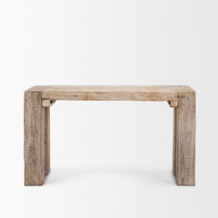 McArthur Whitewash Reclaimed Wood Console Table - Ornate Home