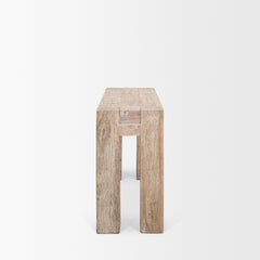 McArthur Whitewash Reclaimed Wood Console Table - Ornate Home