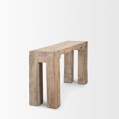 McArthur Whitewash Reclaimed Wood Console Table - Ornate Home
