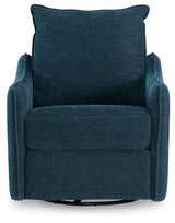 McBurg Navy Swivel Power Recliner (Online Special Price) - Ornate Home