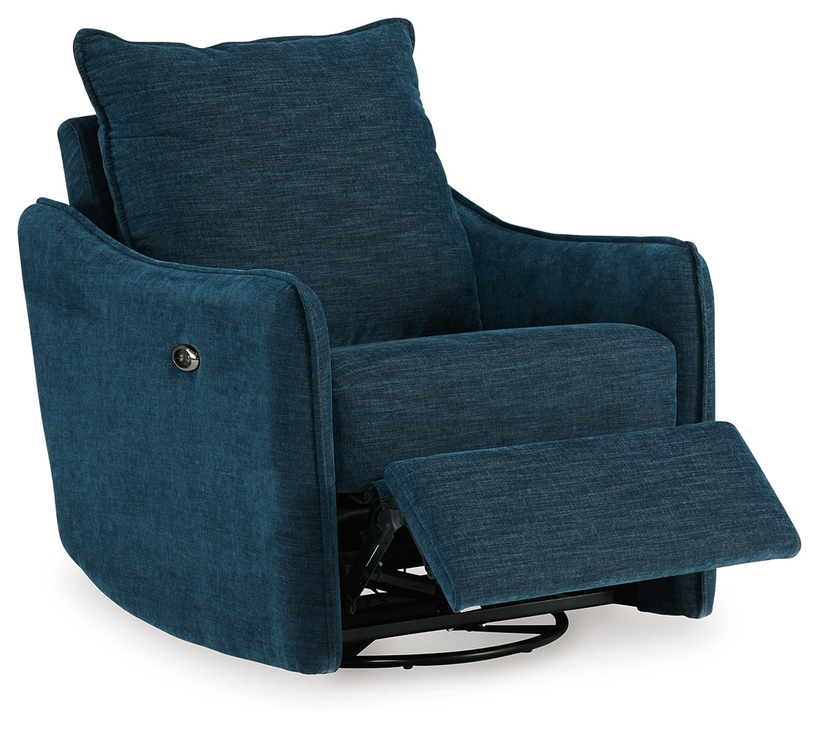 McBurg Navy Swivel Power Recliner (Online Special Price) - Ornate Home