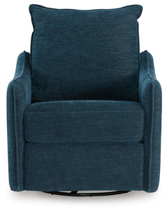 McBurg Navy Swivel Power Recliner - Ornate Home