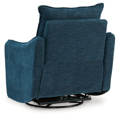 McBurg Navy Swivel Power Recliner - Ornate Home
