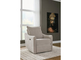 McBurg Taupe Swivel Power Recliner - Ornate Home