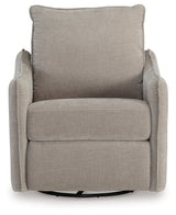 McBurg Taupe Swivel Power Recliner - Ornate Home