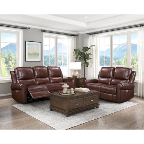 McCall Brown Power Double Reclining Loveseat - Ornate Home