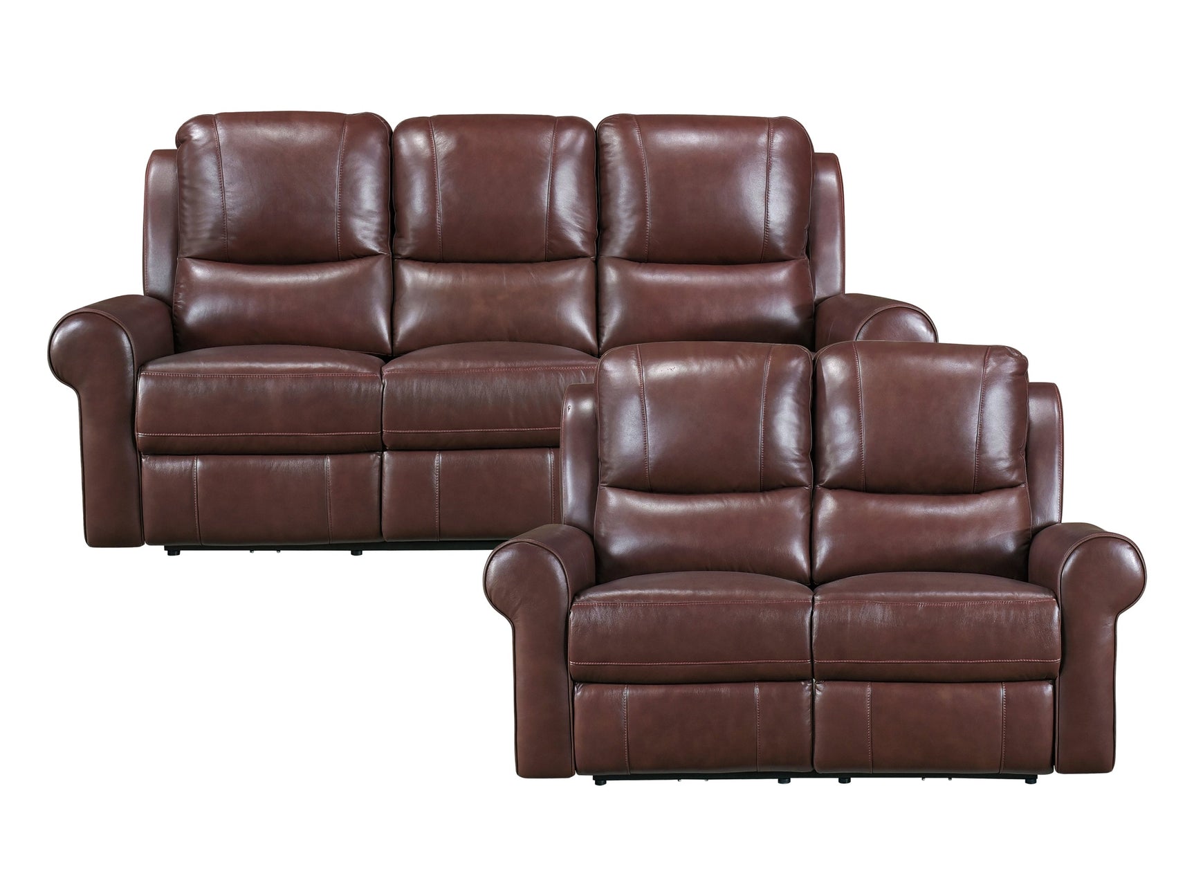 McCall Brown Power Reclining Sofa and Loveseat - Ornate Home