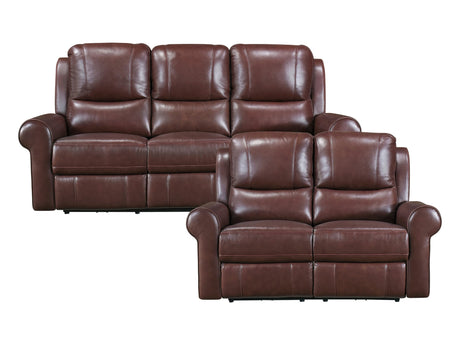 McCall Brown Power Reclining Sofa and Loveseat - Ornate Home