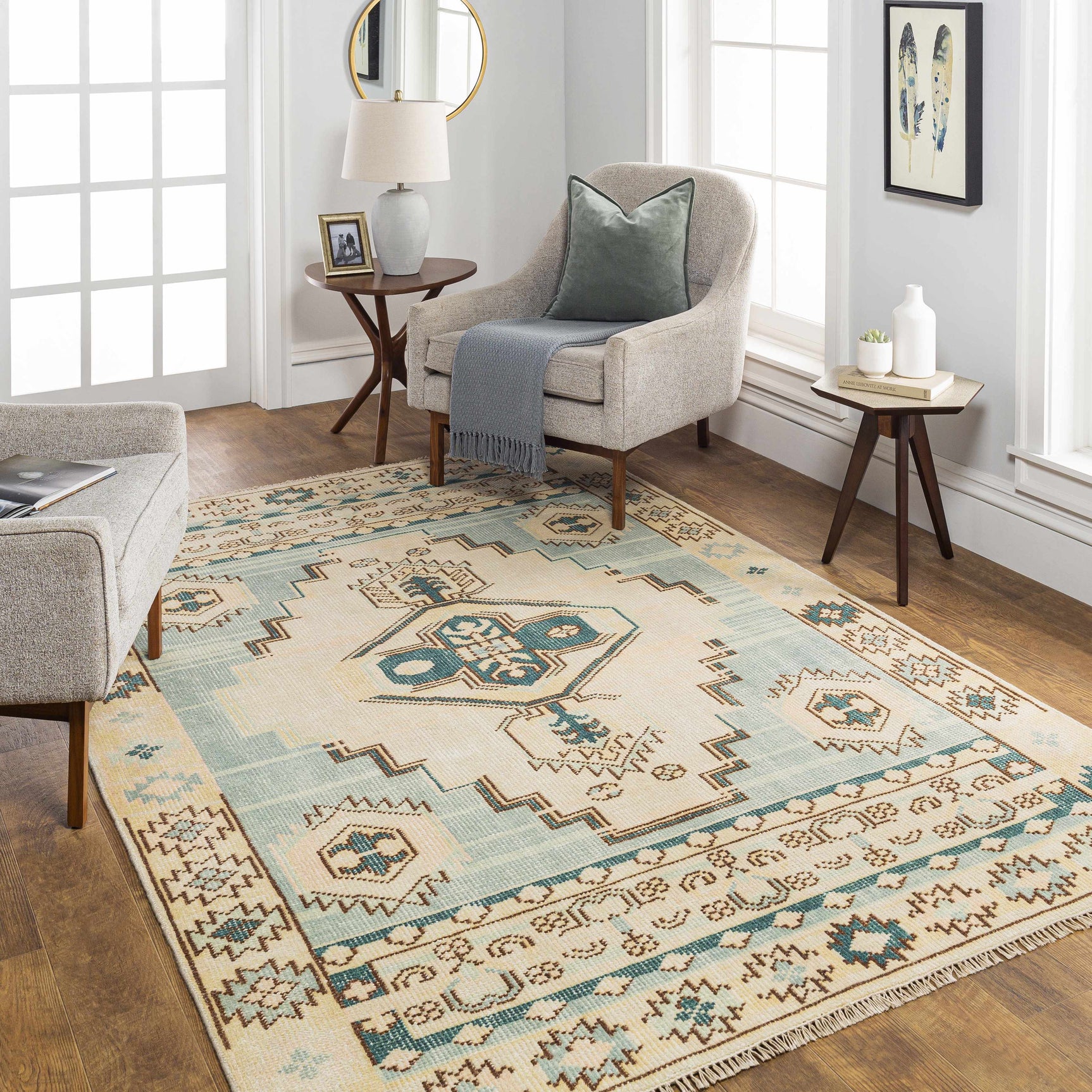 McColl Hand Knotted Wool Blend Rug - Clearance - Ornate Home
