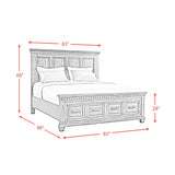 McCoy Antique White 5-Piece King Storage Bedroom Set - Ornate Home