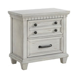 McCoy Antique White 5-Piece Queen Storage Bedroom Set - Ornate Home