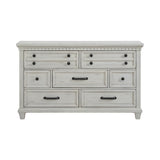 McCoy Antique White 7-Drawer Dresser - Ornate Home