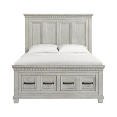 McCoy Antique White Queen Storage Bed