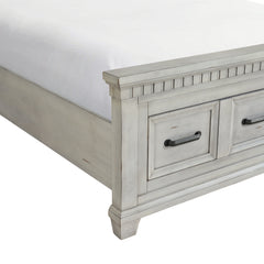 McCoy Antique White Queen Storage Bed