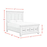 McCoy Antique White Queen Storage Bed - Ornate Home