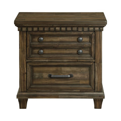 McCoy Charcoal 2-Drawer Nightstand with USB - Ornate Home