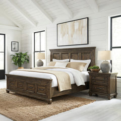 McCoy Charcoal 3-Piece Queen Storage Bedroom Set with 2 Nightstands - Ornate Home
