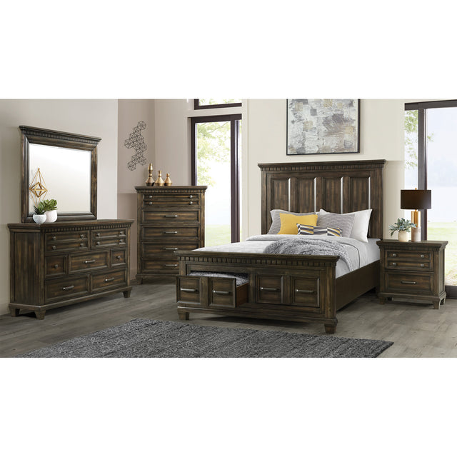McCoy Charcoal 5-Piece King Storage Bedroom Set - Ornate Home