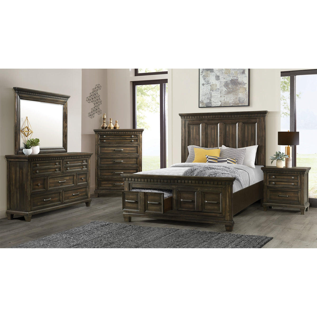 McCoy Charcoal 7-Drawer Dresser - Ornate Home