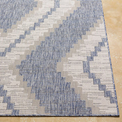 McCrory Pale Blue Flat Outdoor Rug - Clearance - Ornate Home