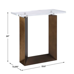 McElroy Bronze Modern Side Table - Ornate Home