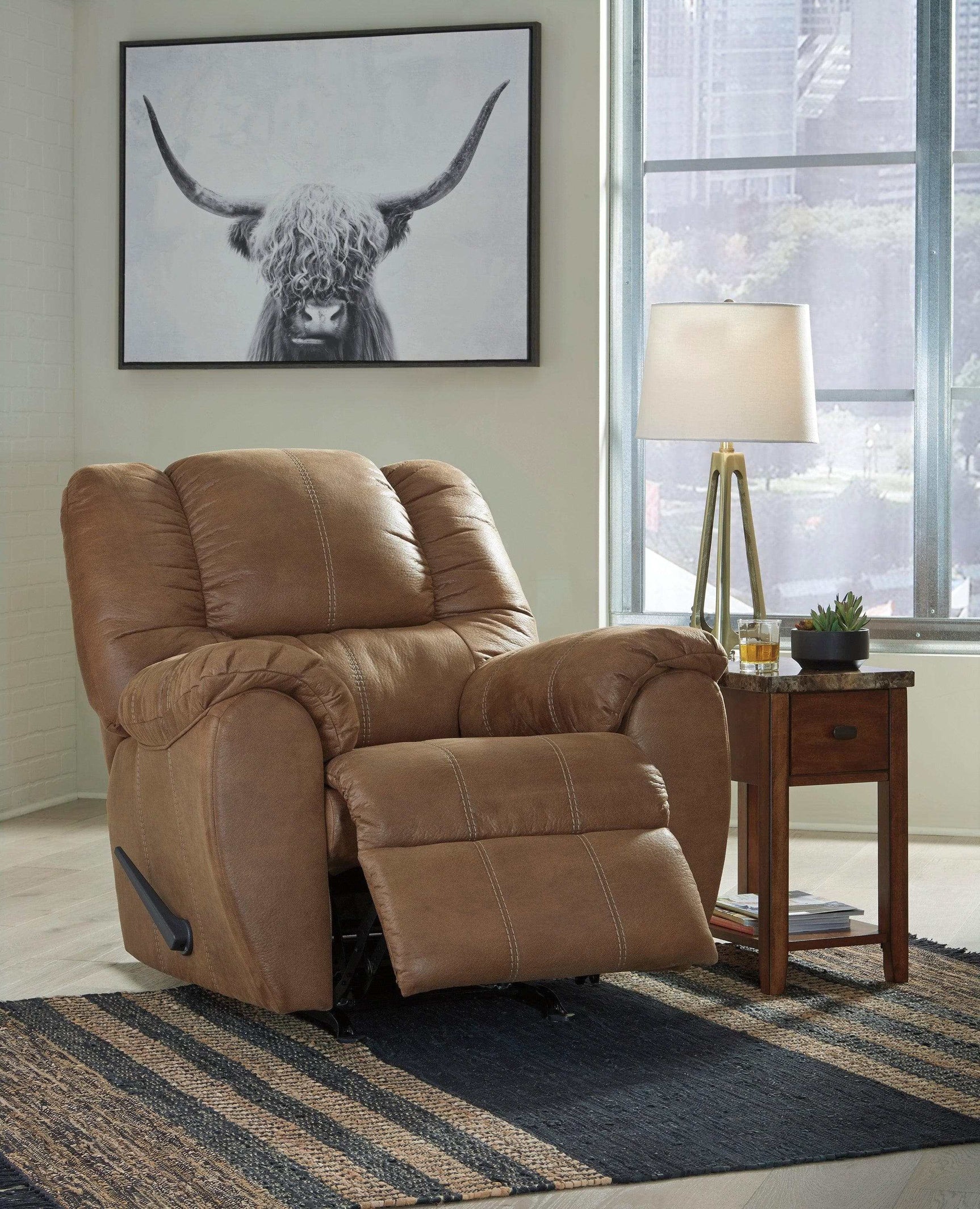 McGann Faux Leather Manual Recliner (Online Special Price) - Ornate Home