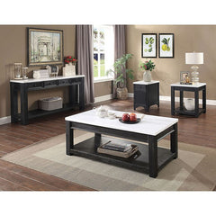 McGill White/Antique Black End Table - Ornate Home