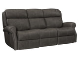 McGwire Grey Leather Power Motion Sofa - Ornate Home