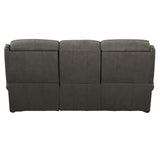 McGwire Grey Leather Power Motion Sofa - Ornate Home