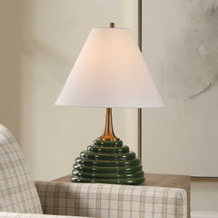 McKay Dark Green Table Lamp - Ornate Home