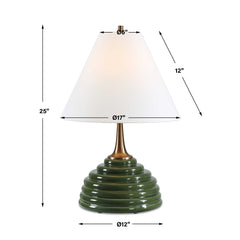 McKay Dark Green Table Lamp - Ornate Home