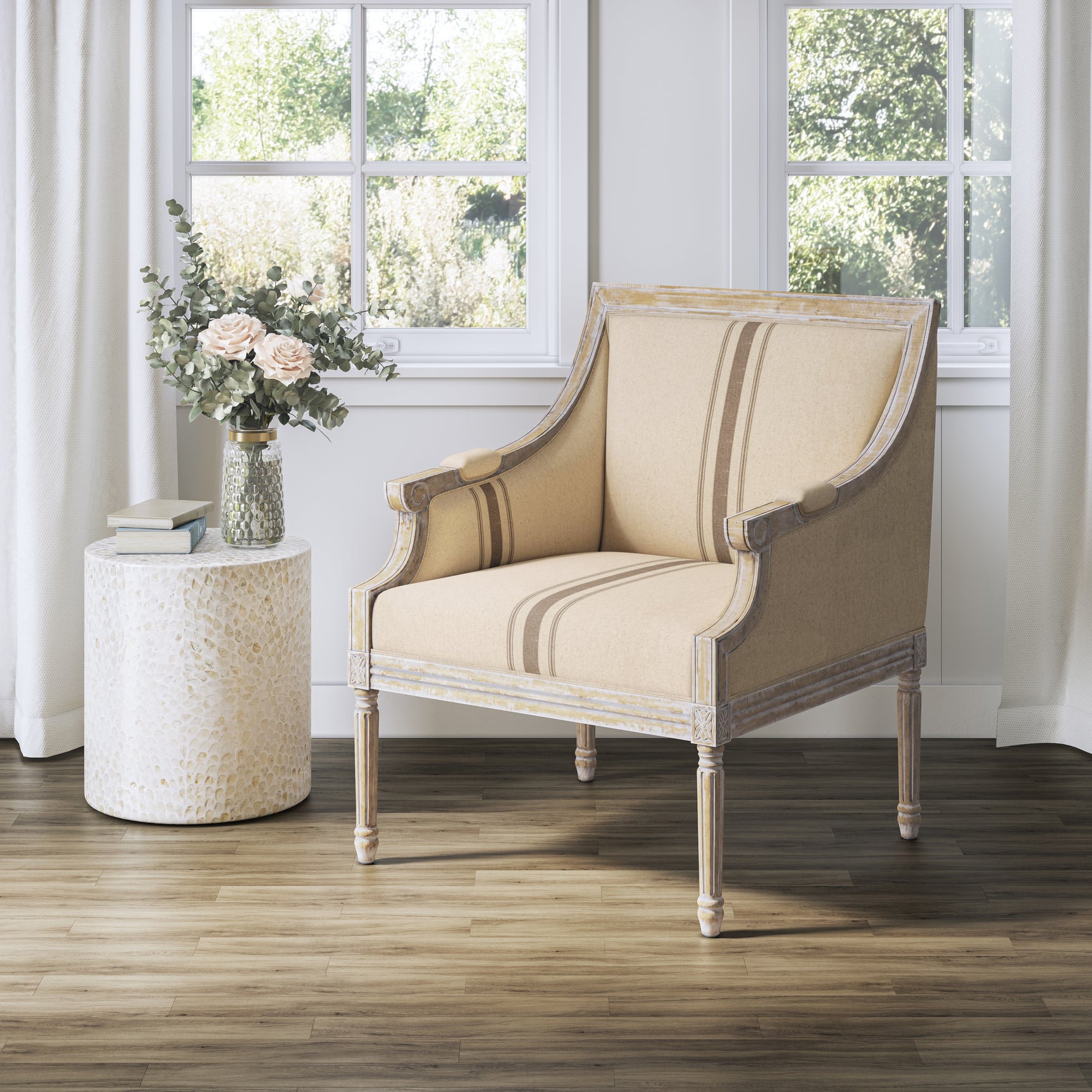 McKenna Tan Accent Chair - Ornate Home