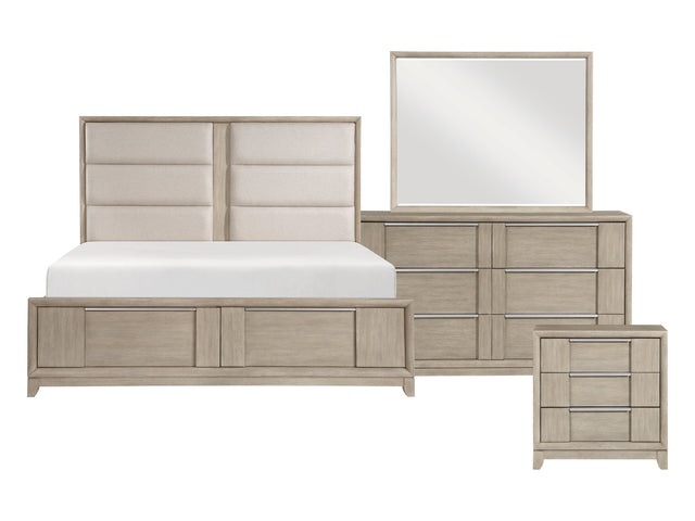 McKewen Light Gray 4-piece Queen Bedroom Set - Ornate Home