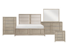 McKewen Light Gray 5-Piece Queen Bedroom Set - Ornate Home