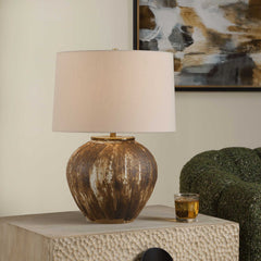 McKinley Textured Brown Table Lamp - Ornate Home