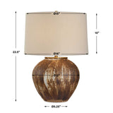 McKinley Textured Brown Table Lamp - Ornate Home