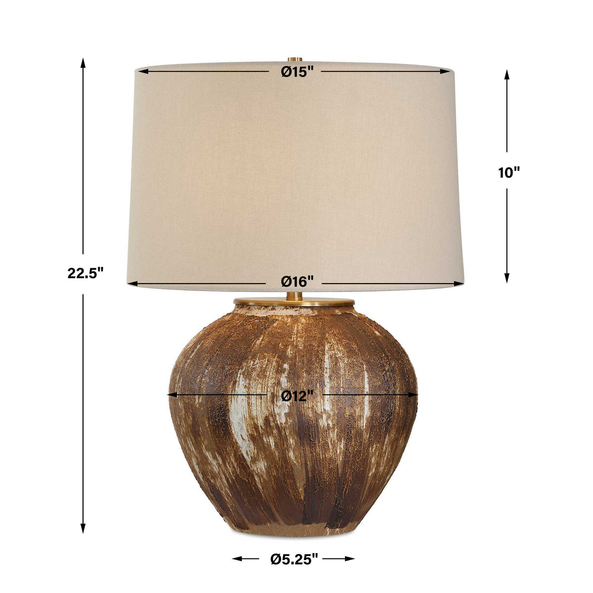 McKinley Textured Brown Table Lamp - Ornate Home