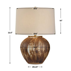 McKinley Textured Brown Table Lamp - Ornate Home