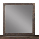 McKinney Solid Wood Beveled Glass Mirror in Espresso Pine - Ornate Home