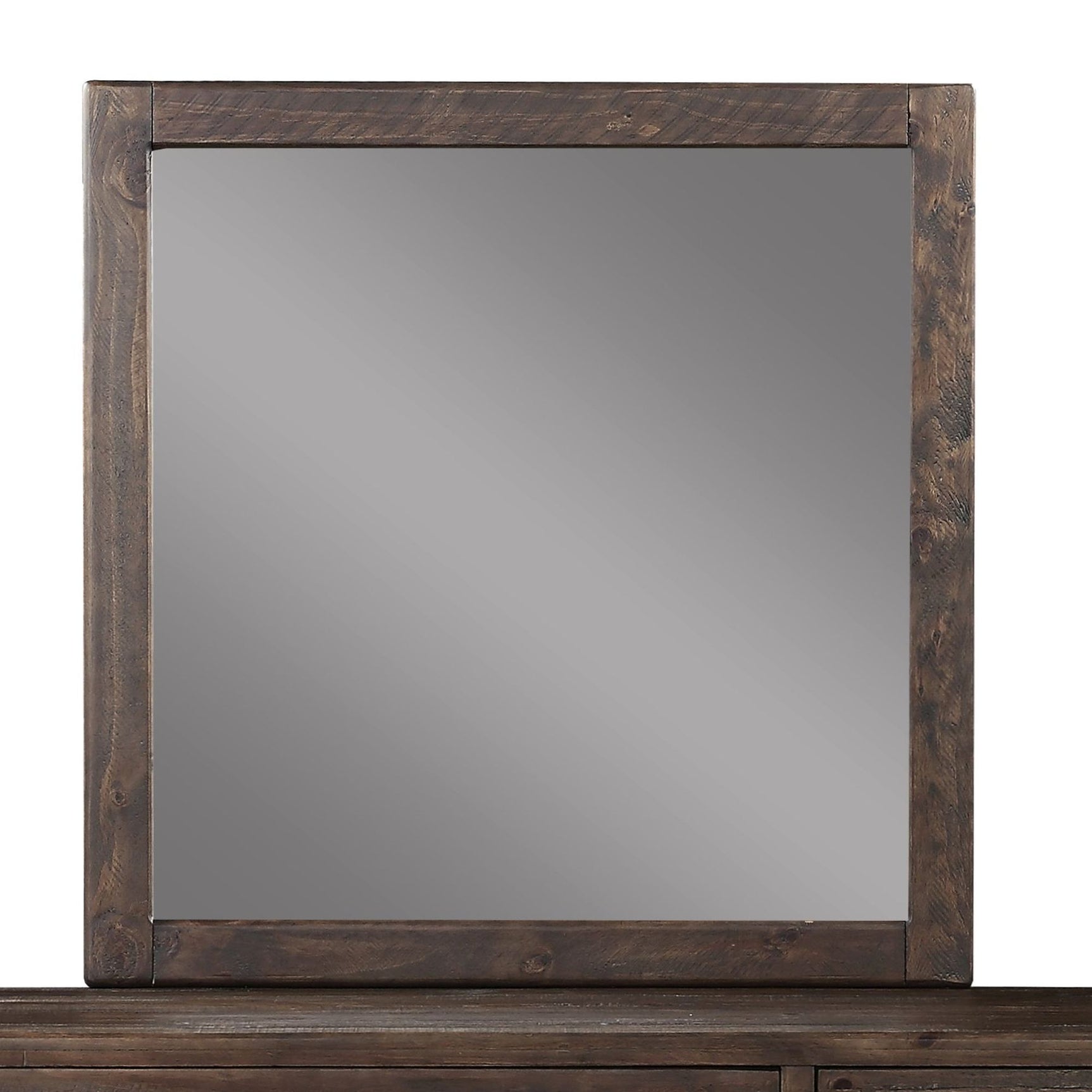 McKinney Solid Wood Beveled Glass Mirror in Espresso Pine - Ornate Home