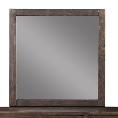 McKinney Solid Wood Beveled Glass Mirror in Espresso Pine - Ornate Home