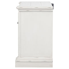 McKinney Vintage White 2-drawer Nightstand with Dual USB - Ornate Home