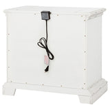 McKinney Vintage White 2-drawer Nightstand with Dual USB - Ornate Home