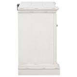 McKinney Vintage White 2-drawer Nightstand with Dual USB - Ornate Home