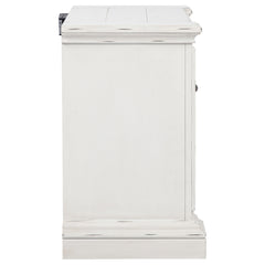 McKinney Vintage White 2-drawer Nightstand with Dual USB - Ornate Home