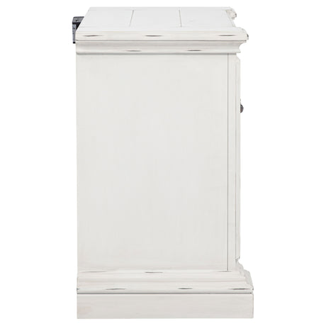 McKinney Vintage White 2-drawer Nightstand with Dual USB - Ornate Home