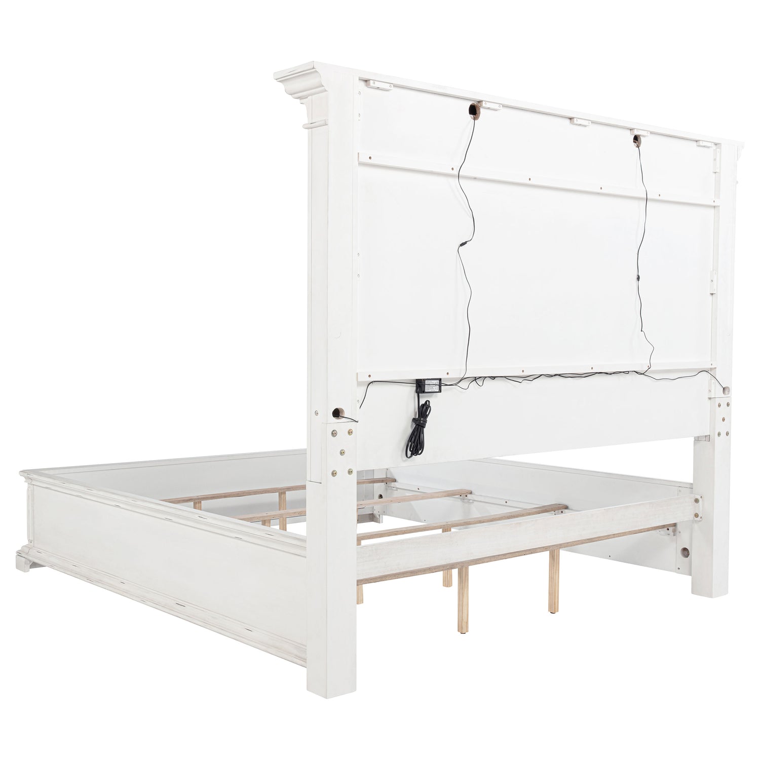 McKinney Vintage White 4-piece California King Bedroom Set - Ornate Home