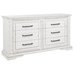 McKinney Vintage White 4-piece Eastern King Bedroom Set - Ornate Home