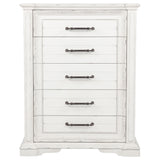 McKinney Vintage White 5-drawer Bedroom Chest of Drawers - Ornate Home